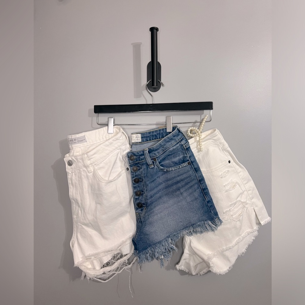 3 piece Abercrombie & Fitch shorts bundle set lot - read description of brands
